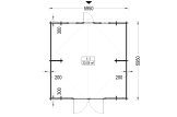 Holzgarage TEXAS (44 mm), 6x6 m, 36 m² specification 1