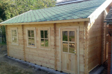 Blockbohlenhaus SCOOT (44 mm) 27 m² mit 10 m² Schlafboden customer 2