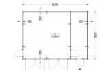 Doppelgarage aus Holz TWIN DUO (44 mm), 8x6 m, 48 m² specification 1