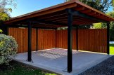 Carport aus Holz für 2 Autos mit L-förmiger Wand LUNA DUO F, 6x6 m customer 1