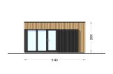 Gartenbüro PREMIUM (34 mm + Holzverschalung), 5x3 m, 13 m² specification 2