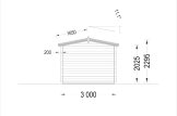 Gartenhaus aus Holz ADAM S (44 mm), 3x3 m, 9 m² specification 4
