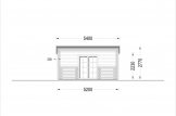 Blockbohlenhaus mit Flachdach und Terrasse HYMER (Isoliert, 44+44 mm), 42 m² + 10 m² specification 4