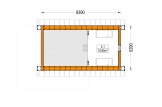 Kleines Holzhaus zum Wohnen ARIELLE RV (Isoliert, KfW55), 44 m² specification 2