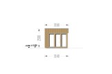Gartenbüro PREMIUM S (Isoliert, 34 mm + Holzverschalung), 2x3 m, 5 m² specification 4