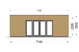 Gartenbüro PREMIUM (Extra Isoliert, 34 mm + Holzverschalung), 7x4 m, 28 m² specification 2