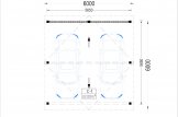 Carport aus Holz für 2 Autos Mit Seitenwand LUNA DUO, 6x6 m specification 1