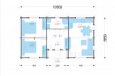 Blockbohlenhaus FILL S (34+34 mm), 60 m² specification 1