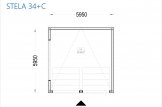Doppelgarage aus Holz mit Flachdach SILVIA DUO F (34 mm + Holzverschalung), 6x6 m, 36 m² specification 1
