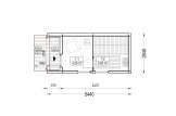 Gartensauna SERENE (34 mm + Holzverschalung), 5.3x2.5 m, 5 m² specification 1
