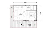 Gartenbüro PREMIUM (34 mm + Holzverschalung), 6.5x4.5 m, 26 m² specification 1