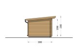 Gartenhaus aus Holz mit Flachdach LILLE (44 mm), 4x3 m, 12 m² specification 3