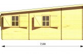 Blockhaus mit Flachdach UZES (120 mm), 70 m² specification 3