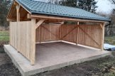 Carport aus Holz für 2 Autos mit L-förmiger Wand LUNA DUO, 6x6 m customer 1