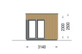 Gartenbüro PREMIUM (34 mm + Holzverschalung), 3x3 m, 9 m² specification 3