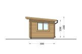 Gartenhaus aus Holz mit Flachdach LILLE (34 mm), 4x3 m, 12 m² specification 5