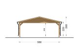Carport aus Holz für 3 Autos CLASSIC TRIO, 5.95x8.95 m specification 2