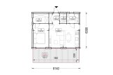 Blockbohlenhaus ANGELA (44 mm + Holzverschalung), 43 m² specification 1