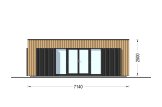 Gartenbüro PREMIUM (34 mm + Holzverschalung), 7x4 m, 25 m² specification 2