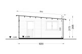 Holzgarage mit Flachdach MODERN (34 mm), 3.6x5.4 m, 20 m² specification 6