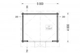Gartenhaus aus Holz MARTA S (Isoliert, 44+44 mm), 5x4 m, 20 m² specification 1
