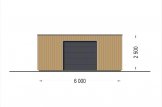 Holzgarage mit Flachdach STELA F (Elementbauweise), 6x6 m, 36 m² specification 2