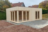 Modern Gartenhaus PREMIUM (Extra Isoliert, 34 mm + Holzverschalung), 6.5x4.5 m, 30 m² customer 1