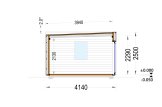 Gartenbüro PREMIUM (Isoliert, 34 mm + Holzverschalung), 6x4 m, 24 m² specification 6