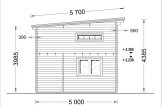 B-Ware: Blockbohlenhaus mit Flachdach und Schlafboden AVIGNON S (44 mm), 20 m² + 16 m² specification 4