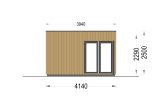 Gartenbüro PREMIUM (34 mm + Holzverschalung), 6x4 m, 24 m² specification 3