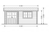 Gartenhaus aus Holz OSLO (34 mm), 5x4 m, 20 m² specification 2