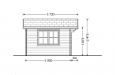 Gartenhaus aus Holz RENNES (34 mm), 4x3 m, 12 m² specification 3