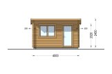 Gartenhaus aus Holz mit Flachdach DREUX (44 mm), 4x3 m, 12 m² specification 2