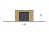 Holzgarage mit Flachdach STELA F (Elementbauweise), 4x6 m, 24 m² specification 2