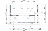 Blockbohlenhaus mit Terrasse LINDA (66 mm), 78 m² + 38 m² specification 1
