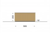 Doppelgarage aus Holz mit Flachdach SILVIA DUO F (34 mm + Holzverschalung), 6x6 m, 36 m² specification 5
