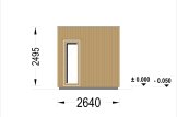 Gartensauna DELLA (34 mm + Holzverschalung), 2,6 x 2,6 m, 5 m² specification 2