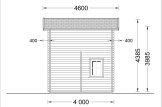 B-Ware: Blockbohlenhaus mit Flachdach und Schlafboden AVIGNON S (44 mm), 20 m² + 16 m² specification 5