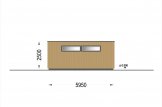 Doppelgarage aus Holz mit Flachdach SILVIA DUO F (34 mm + Holzverschalung), 6x6 m, 36 m² specification 3