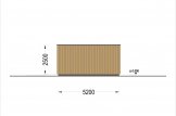 Holzgarage mit Flachdach SILVIA F (34 mm + Holzverschalung), 3.2x5.2 m, 16.6 m² specification 2