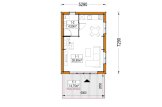 Kleines Holzhaus zum Wohnen KARINA RV (Isoliert, KfW55), 46 m² specification 1