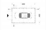 Holzgarage LORA (Elementbauweise), 4x6 m, 24 m² specification 1