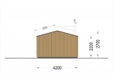 Gartenhaus aus Holz PIA (Isoliert, Elementbauweise), 4x3 m, 12 m² specification 4