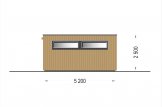 Holzgarage mit Flachdach STELA F (Elementbauweise), 3.2x5.2 m, 16.6 m² specification 3
