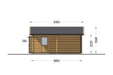 Holzgarage MULTI (44 mm) 4x6 m mit Carport 3x6 m specification 5