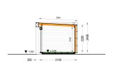 Gartenhaus aus Holz LAYLA (Isoliert, 34 mm + Verschalung), 6x3 m, 15 m² specification 6