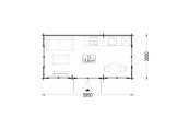Gartenhaus aus Holz OAK (34 mm), 6x3 m, 16 m² specification 1