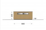 Dreifachgarage aus Holz mit Flachdach SILVIA TRIO F (34 mm + Holzverschalung), 9x6 m, 54 m² specification 5