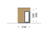 Gartenbüro PREMIUM L (34 mm + Holzverschalung), 2x2 m, 4 m² specification 3
