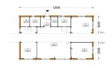 Mobilheim aus Holz NICOLE M (Isoliert, 44 mm + Holzverschalung), 12.7x6.2 m, 68 m² specification 2